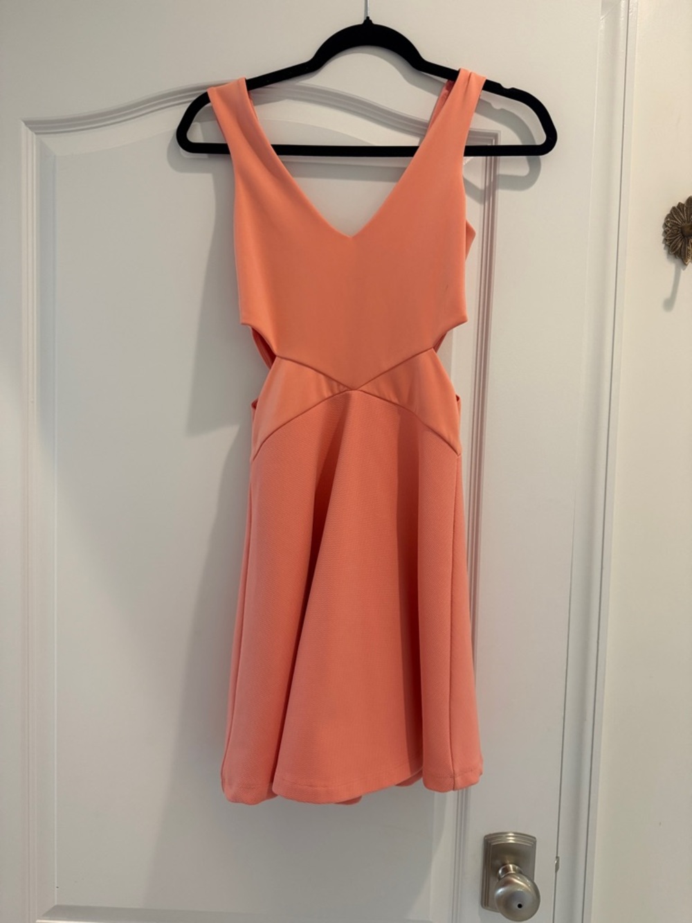 Gianni Bini Coral Pink V-Neck Mini Dress